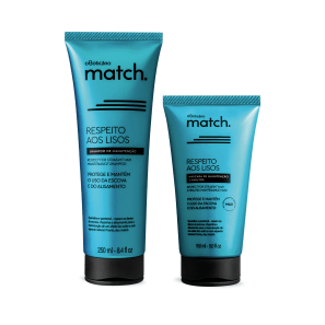 Combo Match Respeito aos Lisos Manutenção: Shampoo + Condicionador + Máscara + Protetor Térmico