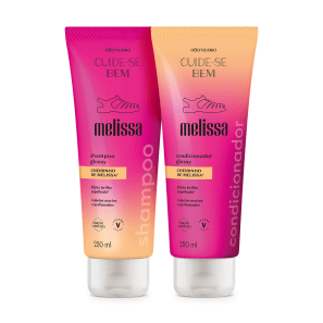 Shampoo e Condicionador Glossy Cuide-se Bem Melissa
