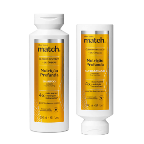Combo Match Nutrição Profunda: Shampoo 300ml + Condicionador 300ml