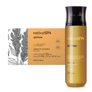 Combo Presente Nativa SPA Quinoa: Body Splash 200ml + Sabonete em Barra 2x90g
