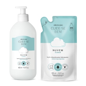 Kit Presente Cuide-se Bem Nuvem: Loção Corporal 75ml + Body Splash 60ml + Creme para Mãos 30g