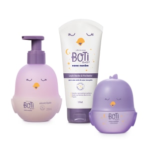Combo Boti Baby Nana Neném: Desodorante Colônia 100ml + Sabonete Líquido 200ml + Hidratante Corporal 150g