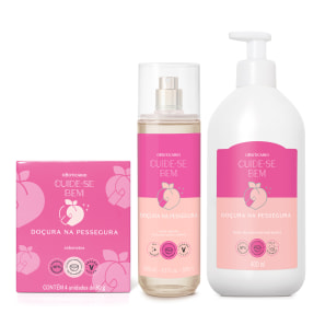 Combo da Doçura: Body Splash 200ml + Loção Corporal 400ml + Sabonetes em Barra 4x80g