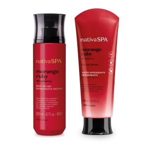 Kit Presente Nativa Spa Morango Ruby (3 itens)