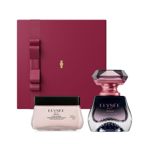 Combo Presente Dia dos Namorados Elysée Nuit: Eau de Parfum 50ml + Creme Acetinado Hidratante 250g + Caixa de Presente