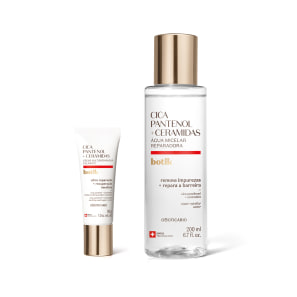 Combo Botik Cica Pantenol E Ceramidas: Água Micelar Reparadora 200ml + Creme Facial Multirreparador Calmante 30g