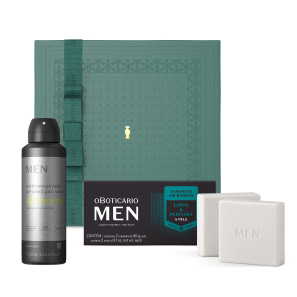 Combo Presente Dia dos Pais MEN: Sabonete em Barra 2x90g + Desodorante Antitranspirante125ml + Caixa Presenteável