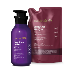 Combo Nativa Spa: Loção Corporal Orquídea Noire 400ml + Refil Ameixa Negra 350ml