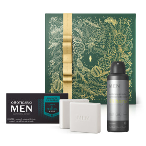 Combo Presente Men: Sabonete em Barra 2x90g + Desodorante Aerossol 75g/125ml + Caixa de Presente