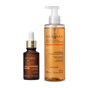 Combo Botik Vitamina C: Gel de Limpeza 200g + Sérum de Alta Potência 10% 30ml