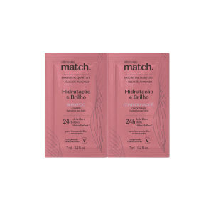 Sachê Kit Match Hidratação e Brilho: Shampoo 7ml + Condicionador 7ml