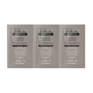 Kit Match Science Pré e Pós-Química : Shampoo 7ml + Máscara Capilar 7ml + Condicionador 7ml