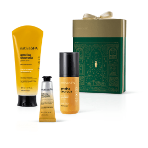 Kit Presente Natal Nativa Spa Ameixa Dourada (3 itens)