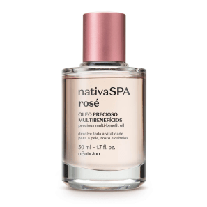 Óleo Precioso Multibenefícios para a pele, rosto e cabelos Nativa Spa Rosé 50ml