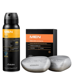 Combo Men: Sabonete Em Barra 2X90G + Desodorante Antitranspirante, 75G