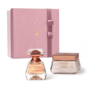Kit Presente Elysée: Eau de Parfum 10ml + Creme Acetinado Corporal 75g + Creme Acetinado para Mãos 30g