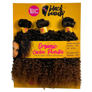 Black Beauty Crochet Braid Agata Orgânico MT1B/27 - Aplique de Cabelo 60cm (300g)