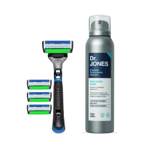 Combo Barba Feita The Razor 6: Aparelho de Barbear + Espuma de Barbear Hidratante 160ml