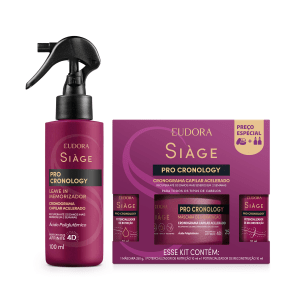 Combo Siàge Pro Cronology: Kit Cronograma Capilar Acelerado + Leave In Memorizador 100ml