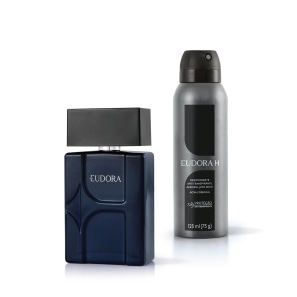 Conjunto Eudora H Masculino - Desodorante Colônia 100ml + Desodorante Antitranspirante Aerossol 125ml