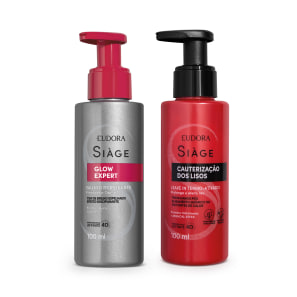 Imagem do produto: Combo Siàge Leave In e Balm: Leave-in Siàge Cauterização dos Lisos 100ml + Balm Disciplinante Finalizador Glow Expert 100ml