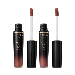 Combo Batom Líquido Glam Matte Tint: Rosé Vintage 4g + Nude Icônico 4g