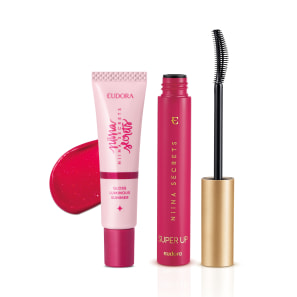 Combo Niina Secrets: Gloss Labial Luminous Vermelho 12ml + Máscara para Cílios Super Up 8g