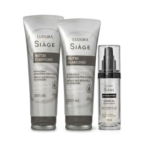 Imagem do produto: Combo Siàge Nutri Diamond: Shampoo 250ml + Condicionador 200ml + Óleo Nutritivo 60ml