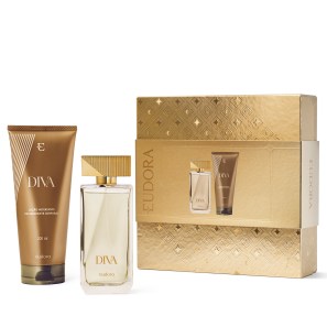 Conjunto Diva Eudora Feminino - Desodorante Colônia 100ml + Loção Hidratante Desodorante Corporal 200ml