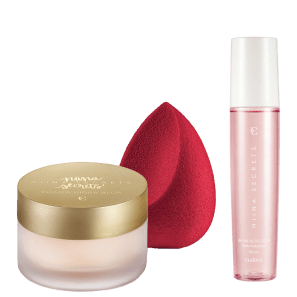 Kit Eudora Niina Secrets Nutri Fresh + Hidra Blur + Esponja de Maquiagem (3 Produtos)