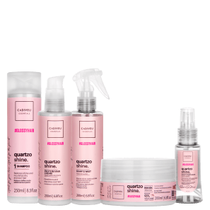 Kit Cadiveu Essentials Quartzo Shine Tratamento Completo Liso Máximo (5 Produtos)