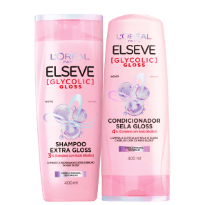 Kit Elseve L’Oréal Paris Glycolic Gloss Care Trio (3 Produtos)