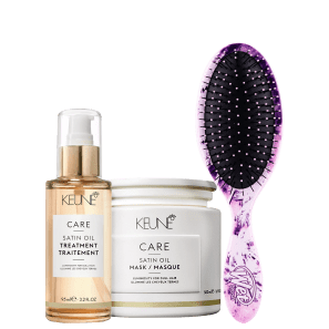 Kit Beleza na Web Keune Care Satin Oil e Wet Brush Original Detangler Trio