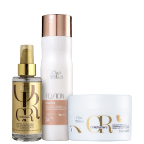 Kit Wella Professionals Fusion Oil Reflections Trio de Cuidados (3 Produtos)