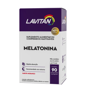 Cimed Lavitan Melatonina Morango - Suplemento Alimentar (90 Cápsulas)