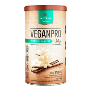 Nutrify VeganPro Proteína Vegetal 24g Baunilha - Suplemento Alimentar em Pó 450g