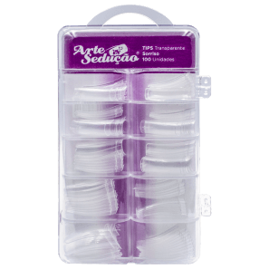 Arte Sedução Sorriso Transparente - Tips Unhas Postiças (100 Unidades)