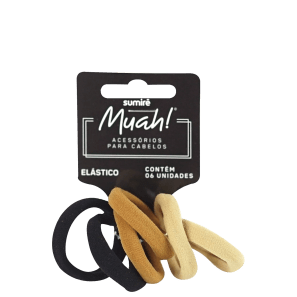 Muah! Meia Calça Cores Básicas - Elástico de Cabelo (6 Unidades)