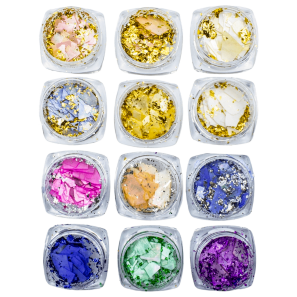 Kit Arte Sedução Madrepérola Encapsulamento Unhas de Gel (12 Unidades)