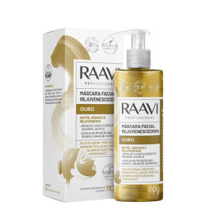 Máscara Facial Rejuvenescedora Ouro Raavi - 110g
