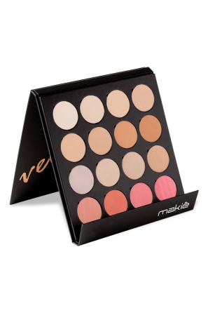 Paleta de Pó Compacto Makiê Velvet Mix 1 Unidade 16 Cores