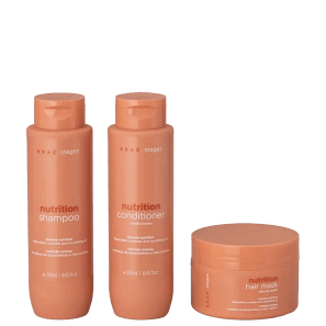 Kit Braé Glow Shine Shampoo 1L, Condicionador 1L, Máscara 500g (3 produtos)
