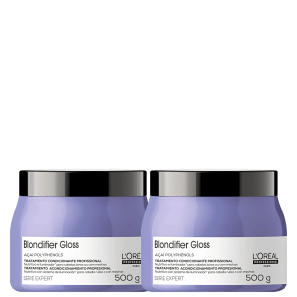 Kit L'Oréal Professionnel Blondifier Gloss - Máscara Capilar 2x500g