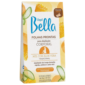 Depil Bella Mel e Aloe Vera - Folha Depilatória Corporal (16 Unidades)