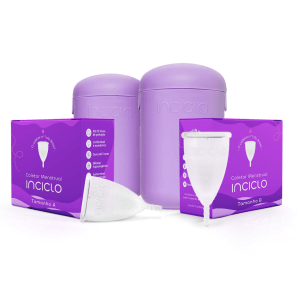 Kit 2 Coletores Menstruais Inciclo + 2 Cápsulas Esterilizadoras - 1 Coletor A + 1 Coletor B - Lavanda