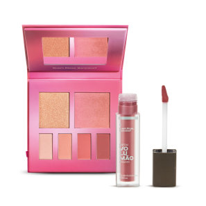 Combo Quem Disse, Berenice? Paleta de Maquiagem Roselelê 7g + Batom Líquido Roseli 5,5ml