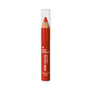 Lápis Multifuncional 3 Em 1 Laranja Verão Toda Colorida Quem Disse, Berenice? 1,2g