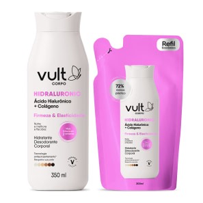 Kit Vult Corpo Hidraluronic Frescor Sabonete Líquido + Refil