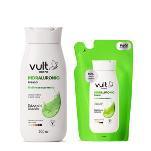 Kit Vult Corpo Hidraluronic Frescor Sabonete Líquido + Refil