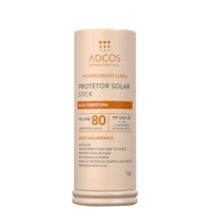 Adcos Fotoproteção Diária Stick FPS80 Bronze - Protetor Solar Facial com Cor